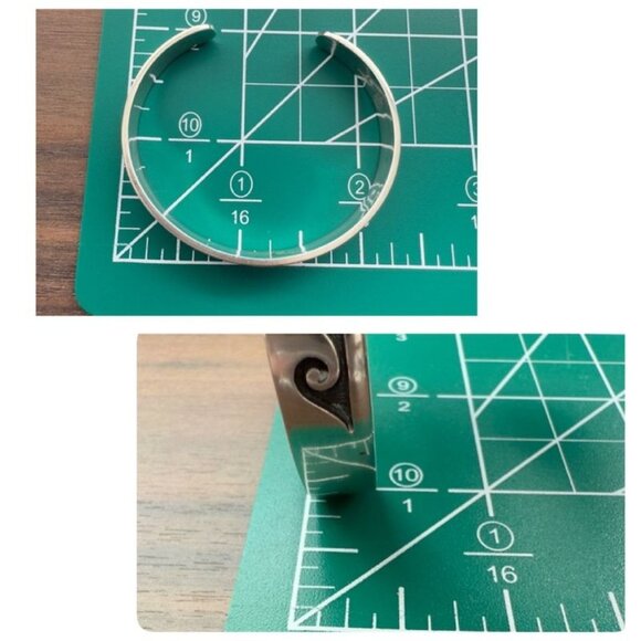 Vtg Willie Archie Talahaftewa Hopi Sterling Silver Overlay Cuff Bracelet Size 6 - Picture 10 of 11